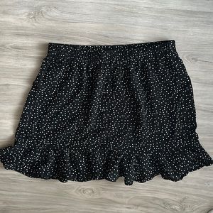 Ivy + Main Black and White Polka Dot Mini Skirt